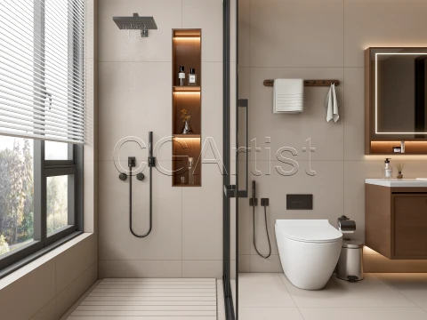 Modern bathroom 109 3D Model