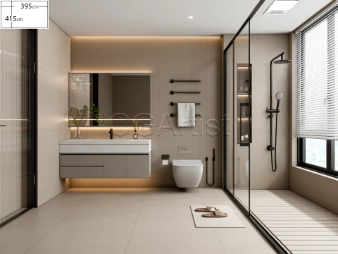 Modern bathroom 110 3D Model