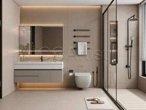 Modern bathroom 110 3D Model
