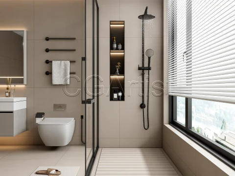 Modern bathroom 110 3D Model