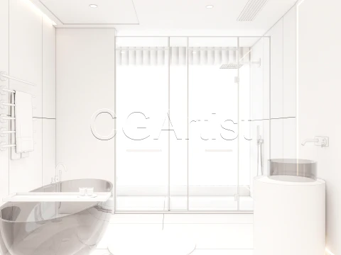 Modern bathroom 111 3D Model