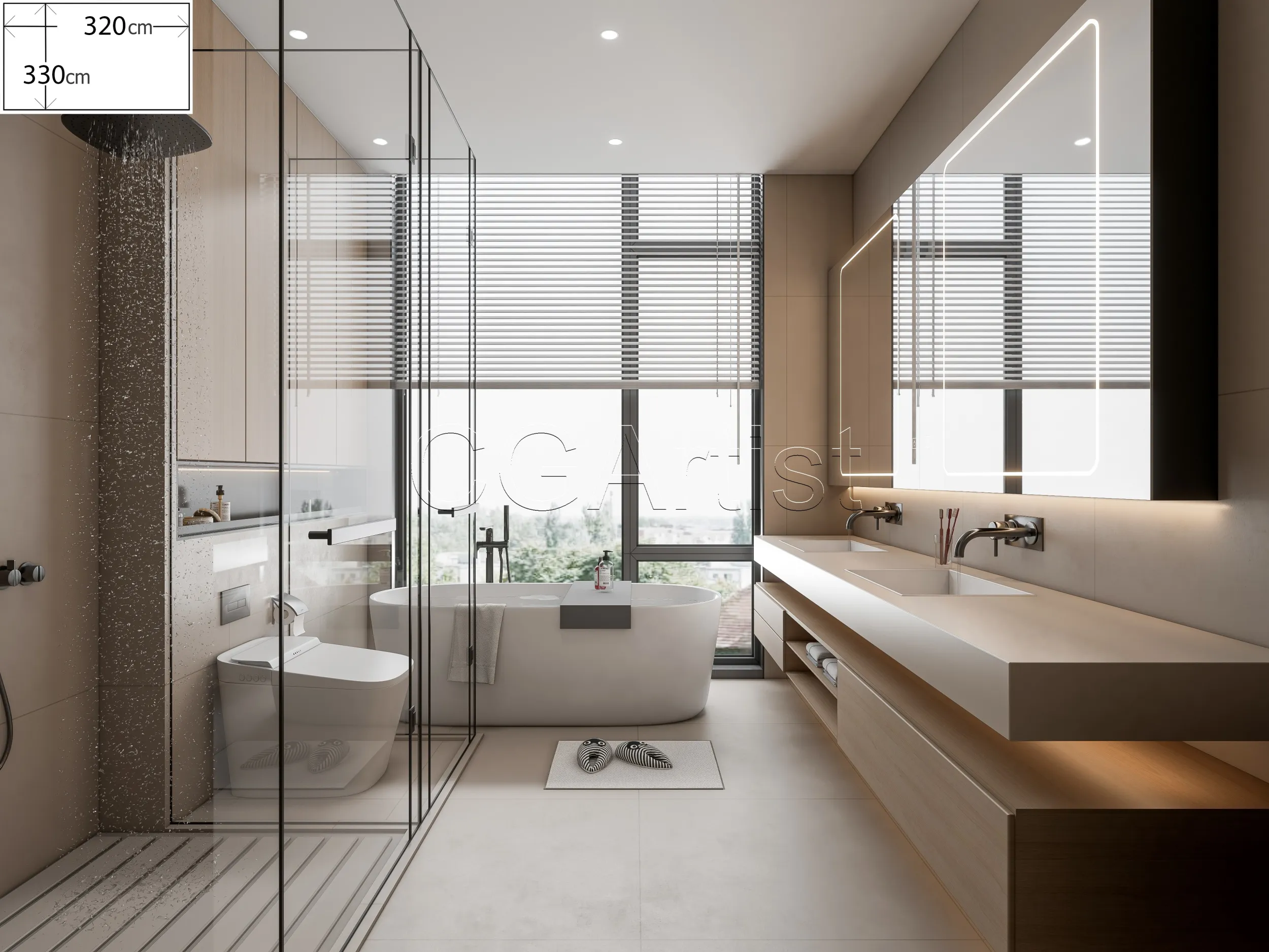 Modern bathroom 112 3D Model .c4d .max .obj .3ds .fbx .stl .blend 