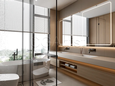 Modern bathroom 112 3D Model
