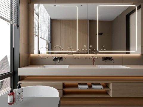 Modern bathroom 112 3D Model