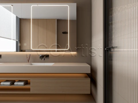 Modern bathroom 112 3D Model