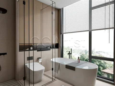 Modern bathroom 112 3D Model