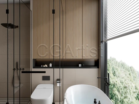 Modern bathroom 112 3D Model
