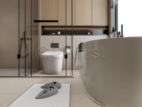 Modern bathroom 112 3D Model