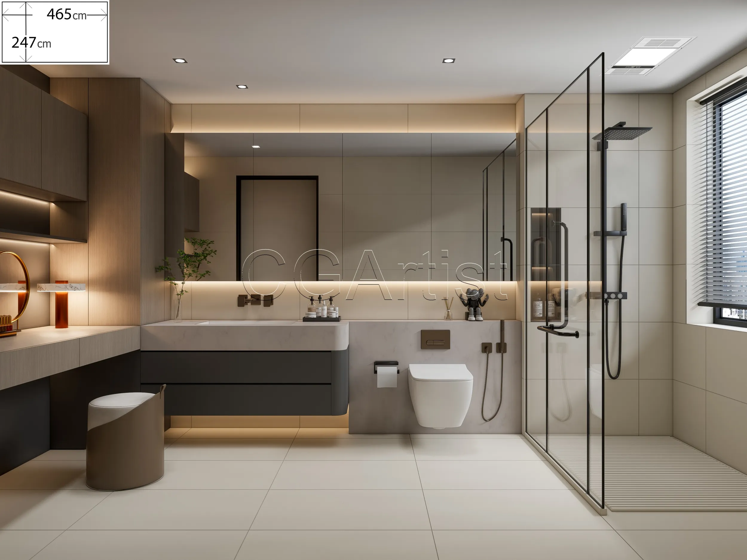 Modern bathroom 113 3D Model .c4d .max .obj .3ds .fbx .stl .blend 