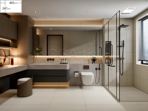 Modern bathroom 113 3D Model