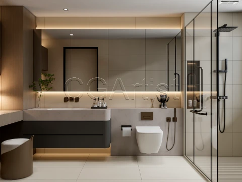 Modern bathroom 113 3D Model