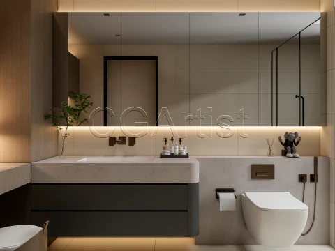 Modern bathroom 113 3D Model