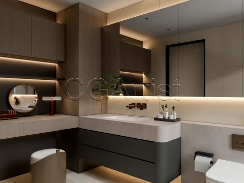 Modern bathroom 113 3D Model