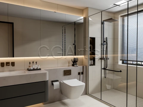 Modern bathroom 113 3D Model