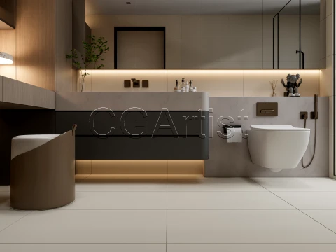 Modern bathroom 113 3D Model