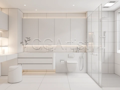 Modern bathroom 113 3D Model