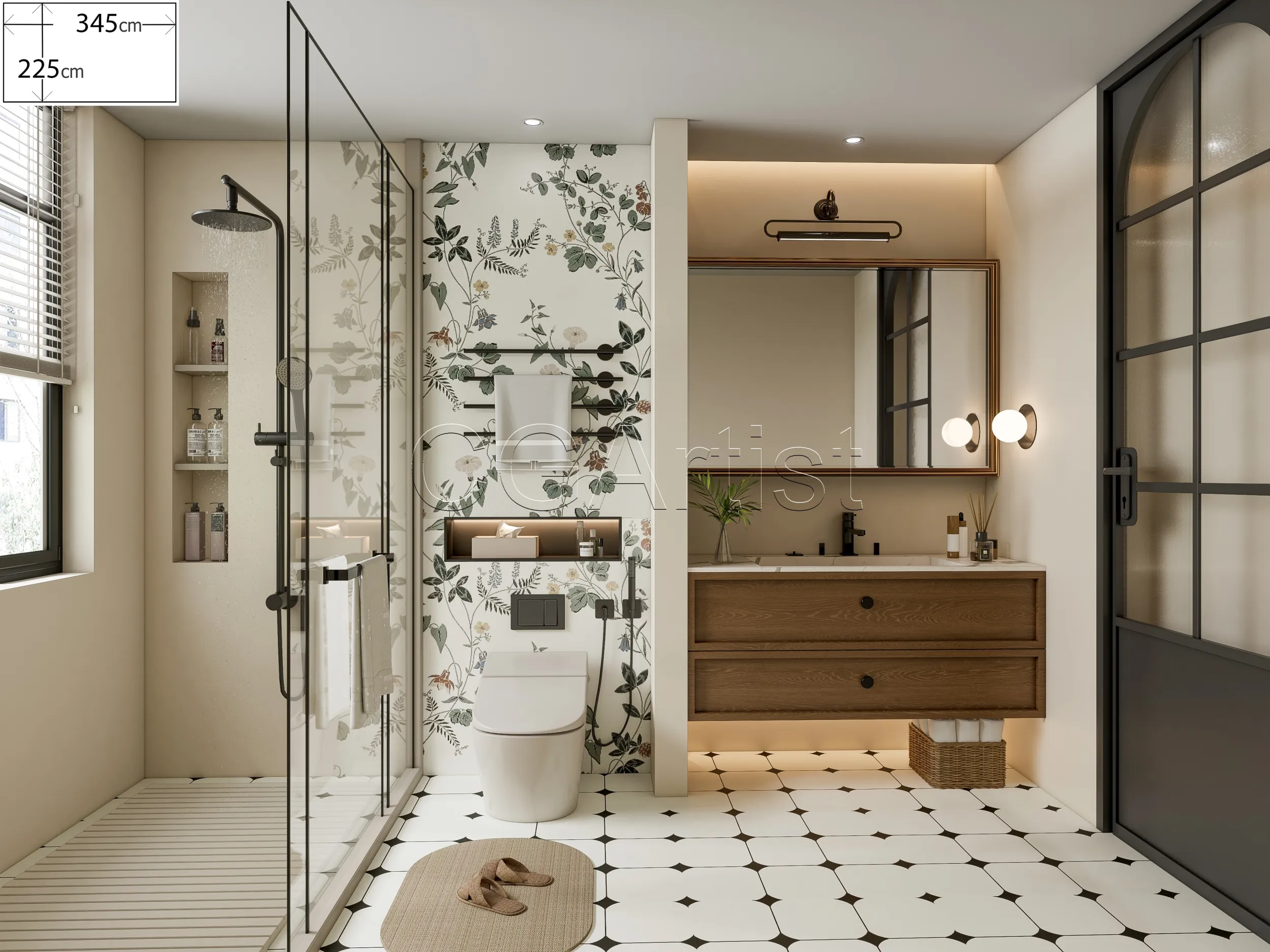 Modern bathroom 114 3D Model .c4d .max .obj .3ds .fbx .stl .blend 