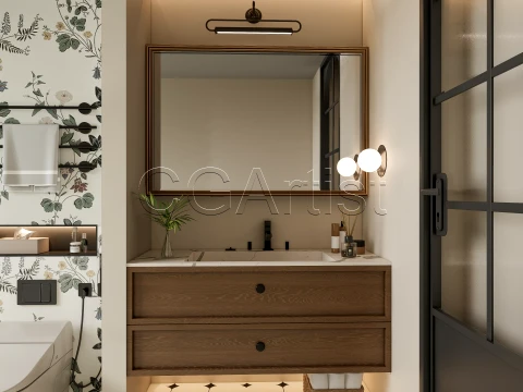 Modern bathroom 114 3D Model