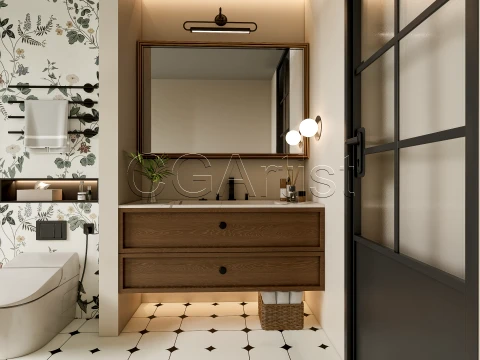 Modern bathroom 114 3D Model