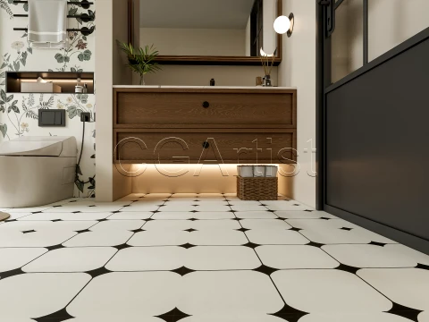 Modern bathroom 114 3D Model