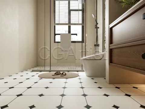 Modern bathroom 114 3D Model