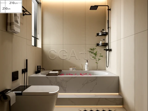 Modern bathroom 115 3D Model