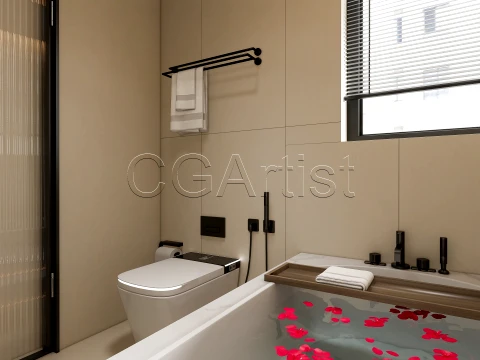Modern bathroom 115 3D Model
