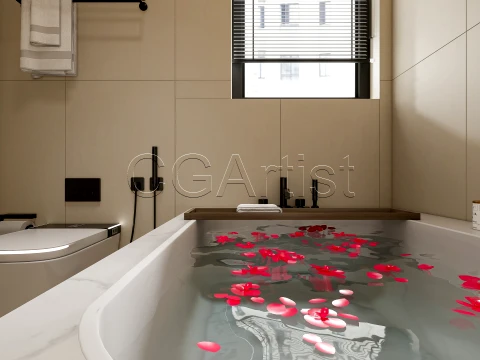 Modern bathroom 115 3D Model