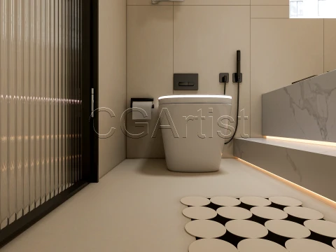 Modern bathroom 115 3D Model