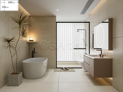 Modern bathroom 116 3D Model