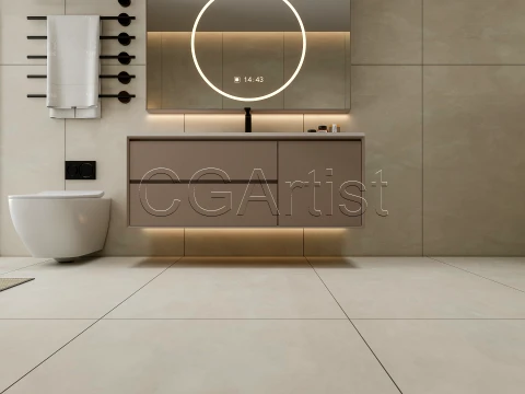 Modern bathroom 116 3D Model