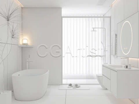 Modern bathroom 116 3D Model