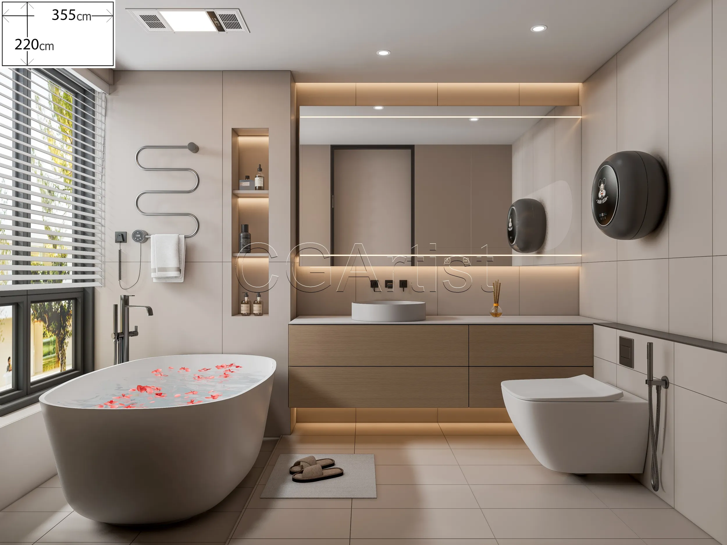 Modern bathroom 117 3D Model .c4d .max .obj .3ds .fbx .stl .blend 