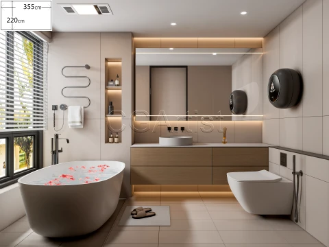 Modern bathroom 117 3D Model