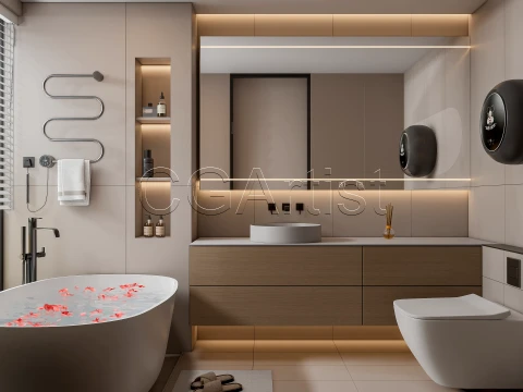 Modern bathroom 117 3D Model