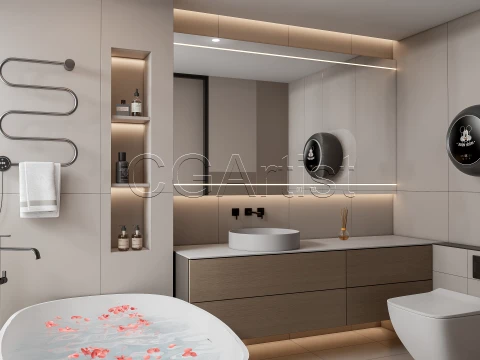 Modern bathroom 117 3D Model