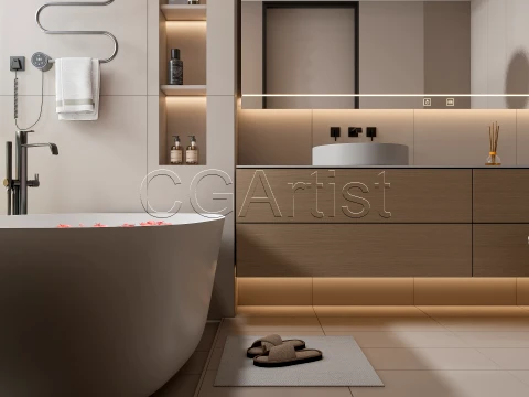 Modern bathroom 117 3D Model