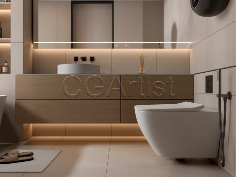 Modern bathroom 117 3D Model