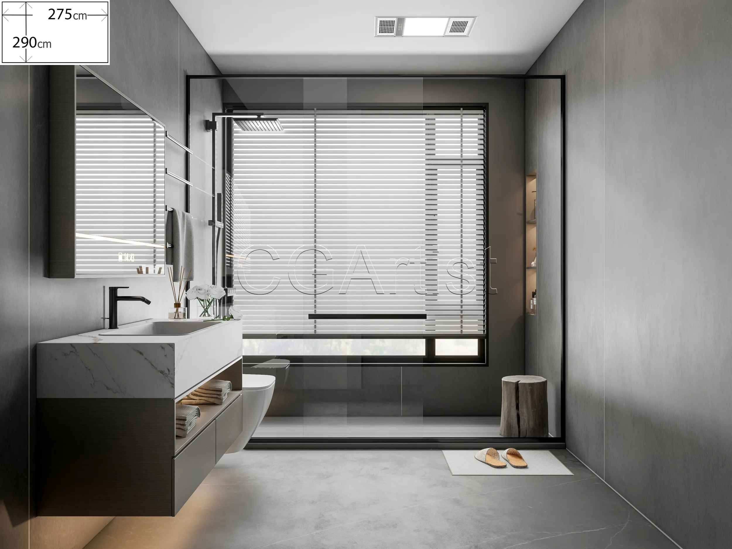 Modern bathroom 118 3D Model .c4d .max .obj .3ds .fbx .stl .blend 