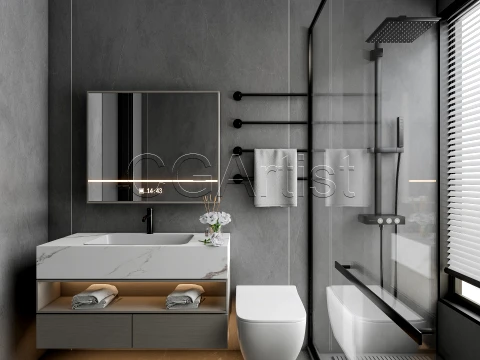 Modern bathroom 118 3D Model