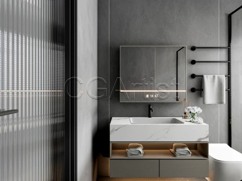 Modern bathroom 118 3D Model