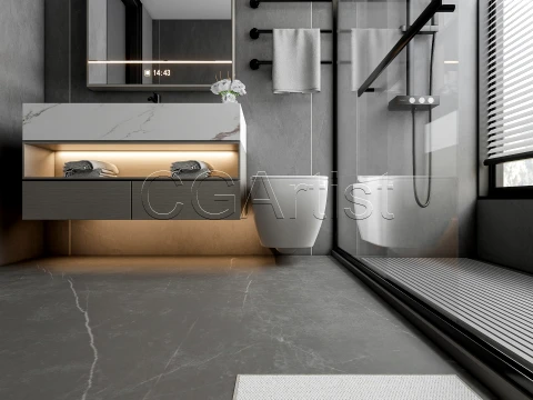 Modern bathroom 118 3D Model