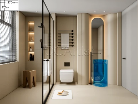 Modern bathroom 119 3D Model