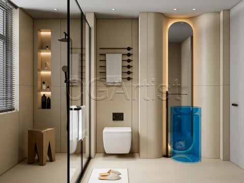 Modern bathroom 119 3D Model