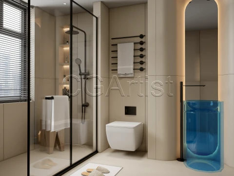 Modern bathroom 119 3D Model