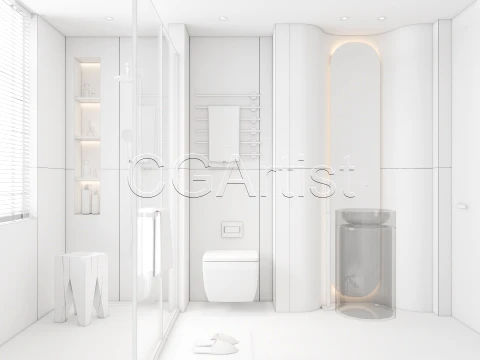Modern bathroom 119 3D Model
