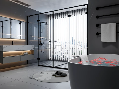 Modern bathroom 120 3D Model