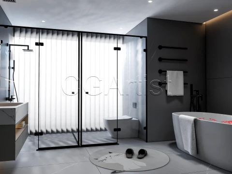 Modern bathroom 120 3D Model