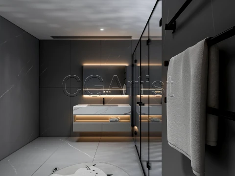 Modern bathroom 120 3D Model
