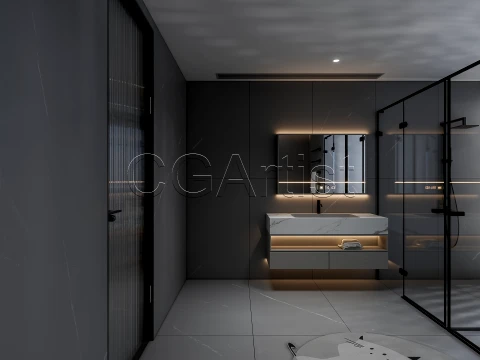 Modern bathroom 120 3D Model